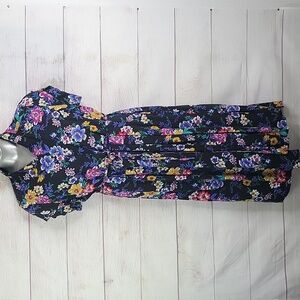 Time and Tru floral button-down dress sz XXL 20